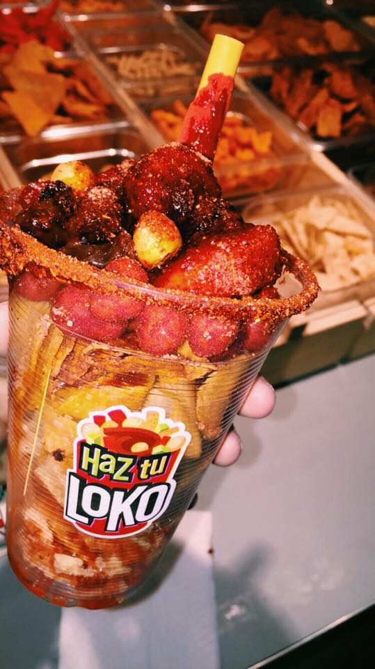 kiosk food mixed in a cup