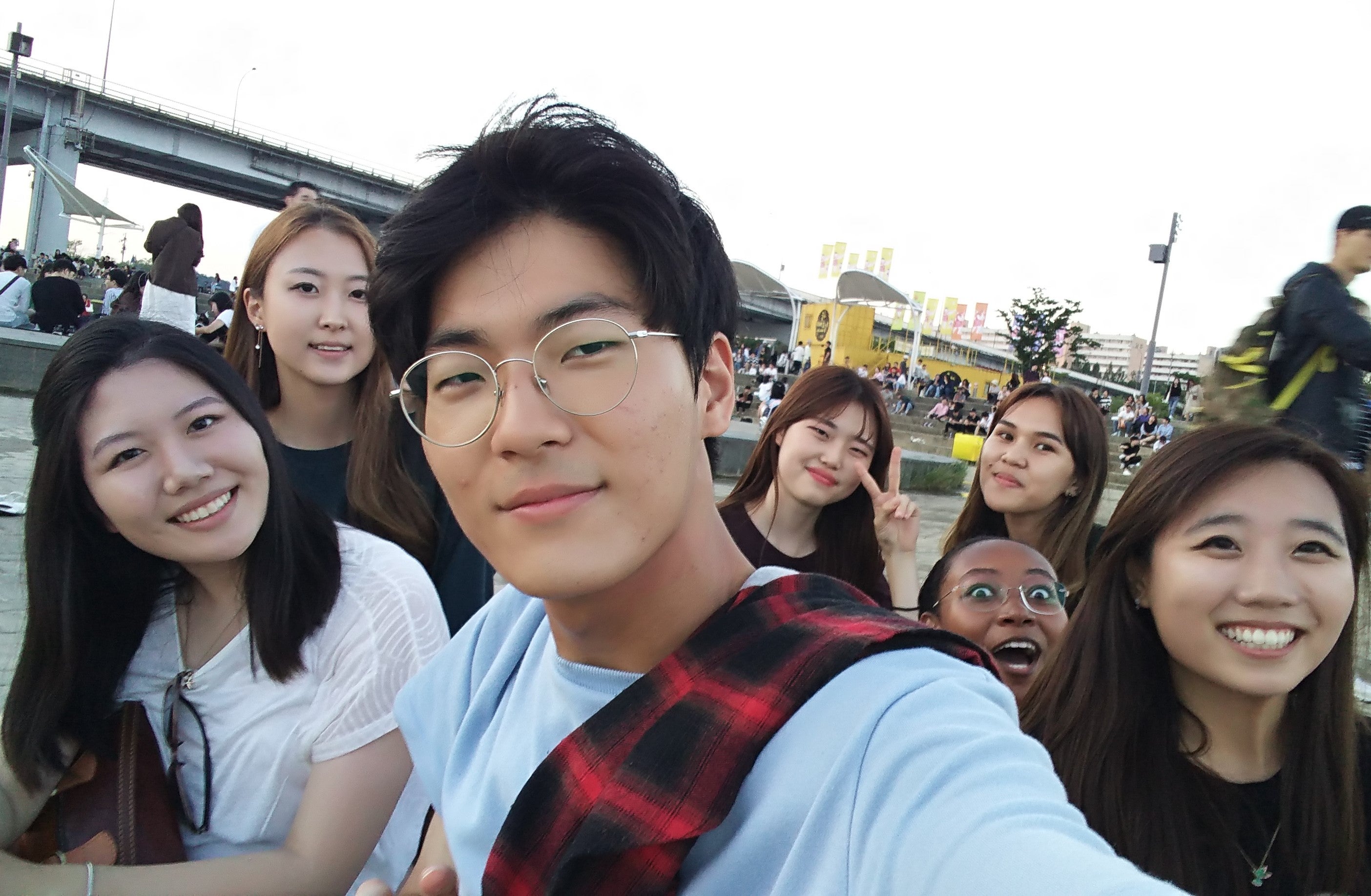 group photo of students smiling