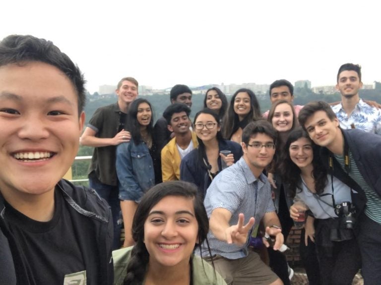 Group photo of alex and other students