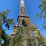 view of eiffel tower from ground
