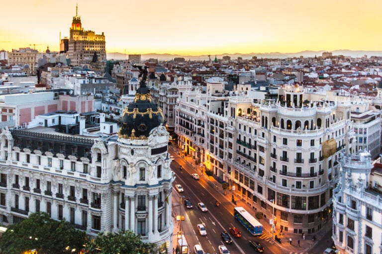 Aerial view of Madrid, Spain