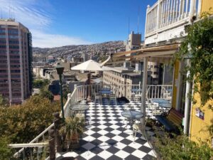 View from a terrace in Valparaiso, Chile