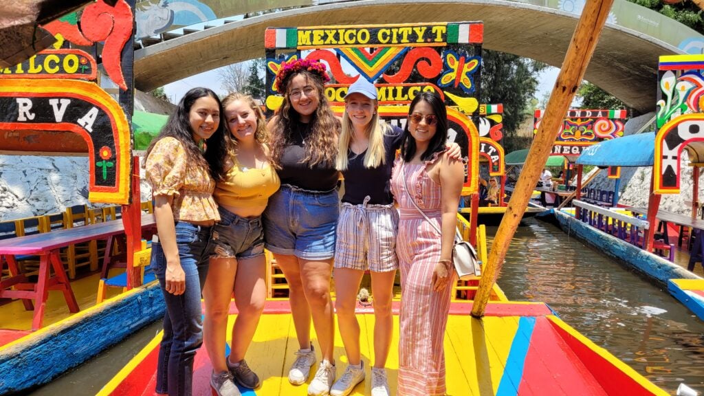 Group of girls at Peña de Bernal in Querétaro, Mexico