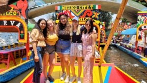 Group of girls at Peña de Bernal in Querétaro, Mexico 