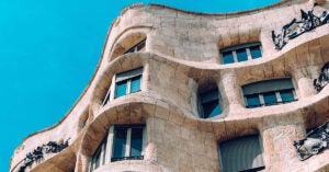 The undulating facade of Gaudí's Casa Mila