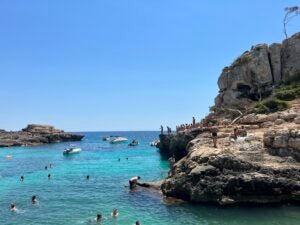 People swimming in the beaches of Mallorca