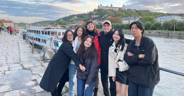 Vanessa and friends smile for a picture