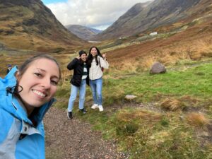 Hiking in between the Scottish mountains