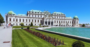 A large Budapest building is a historic site.