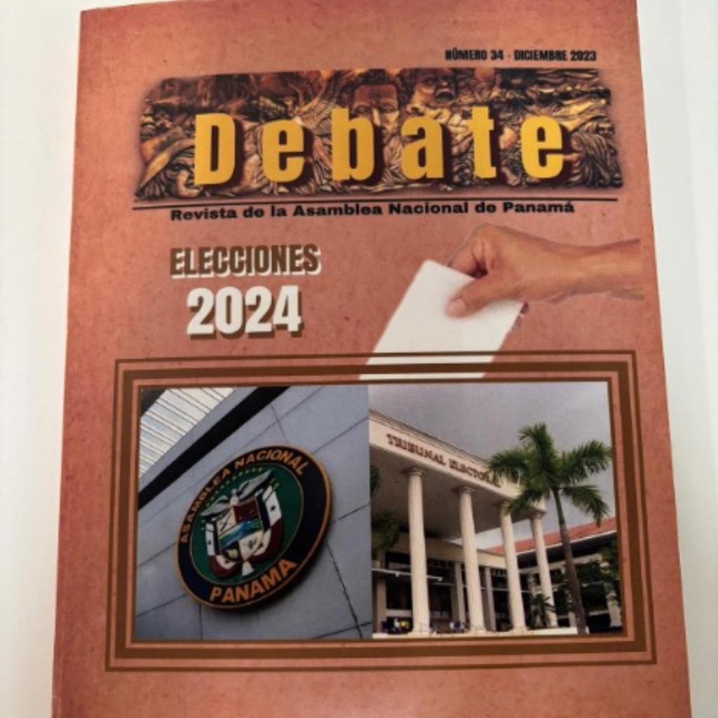 A beige "Debate" magazine dated 2024