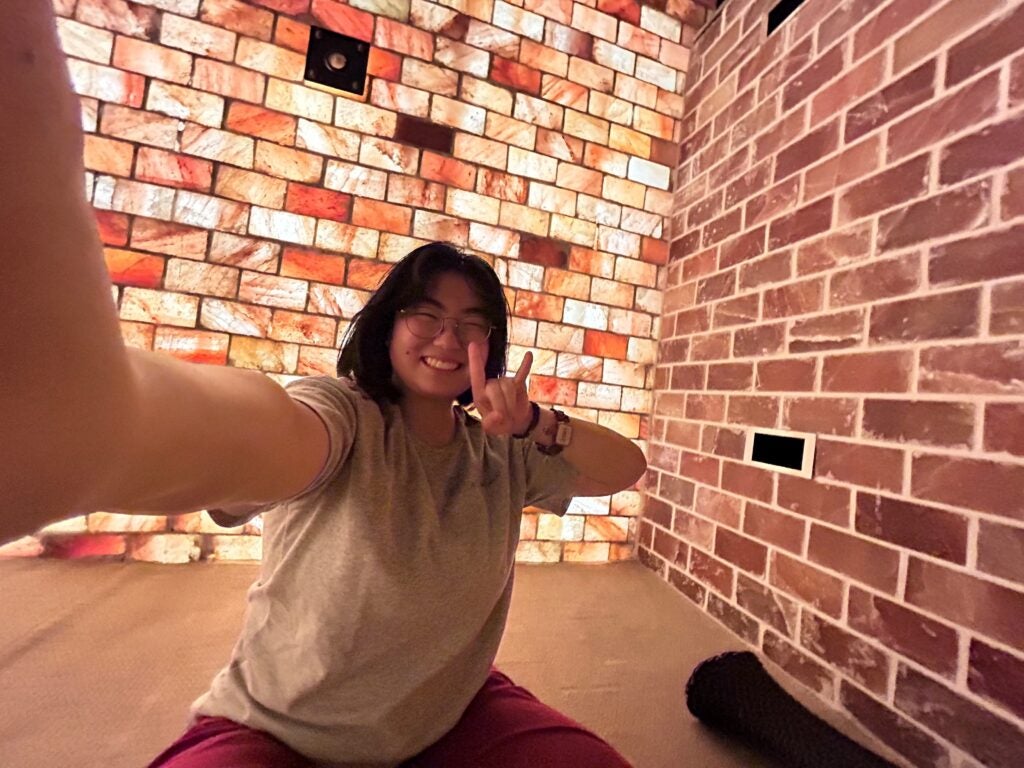 Showing UT pride in a Korean Jjimjilbang/Sauna