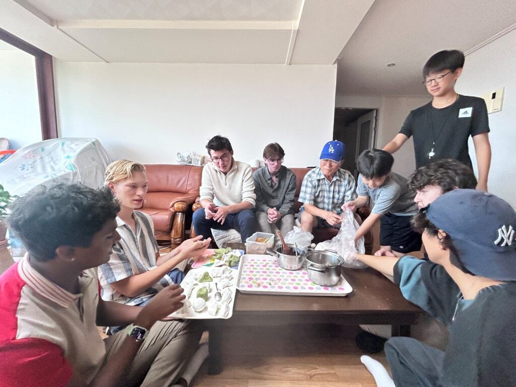 Making rice cakes at my grandparents during Chuseok