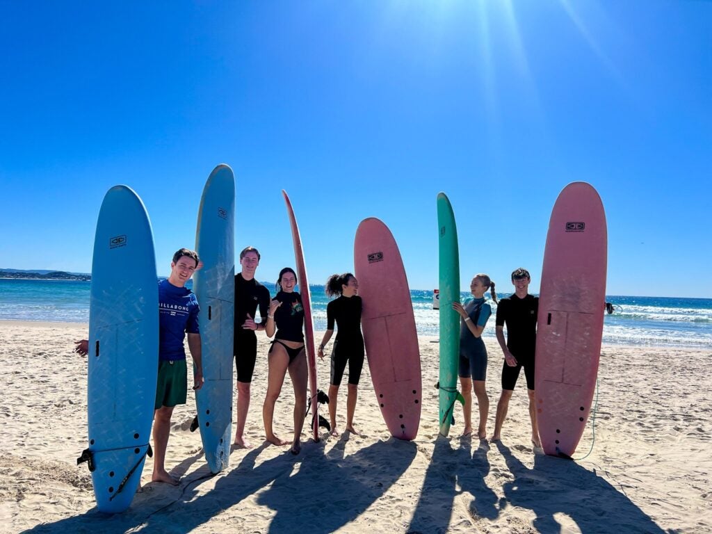 My friends and our surf boards