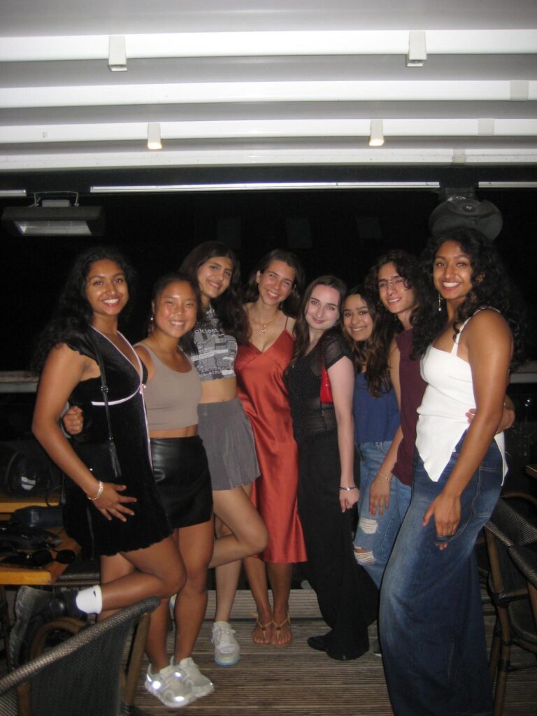 Celebrating a birthday with other UT Austin study abroad students