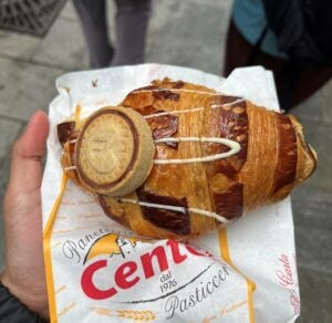 A Nutella croissant that my friend bought in Italy