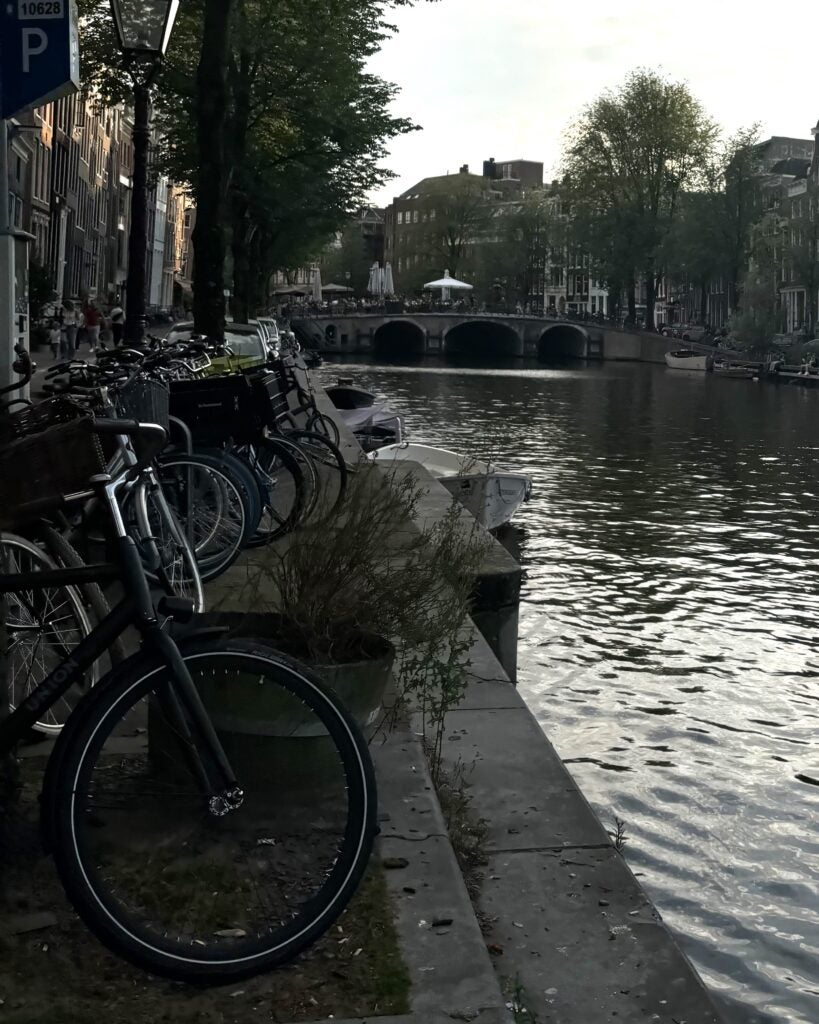 A canal at sunset