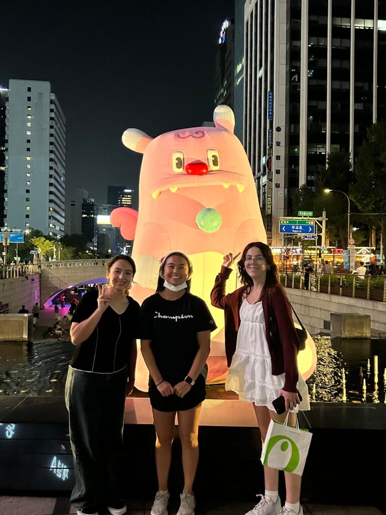 Cheonggyecheon is a famous artificial stream that runs through the heart of Seoul.  