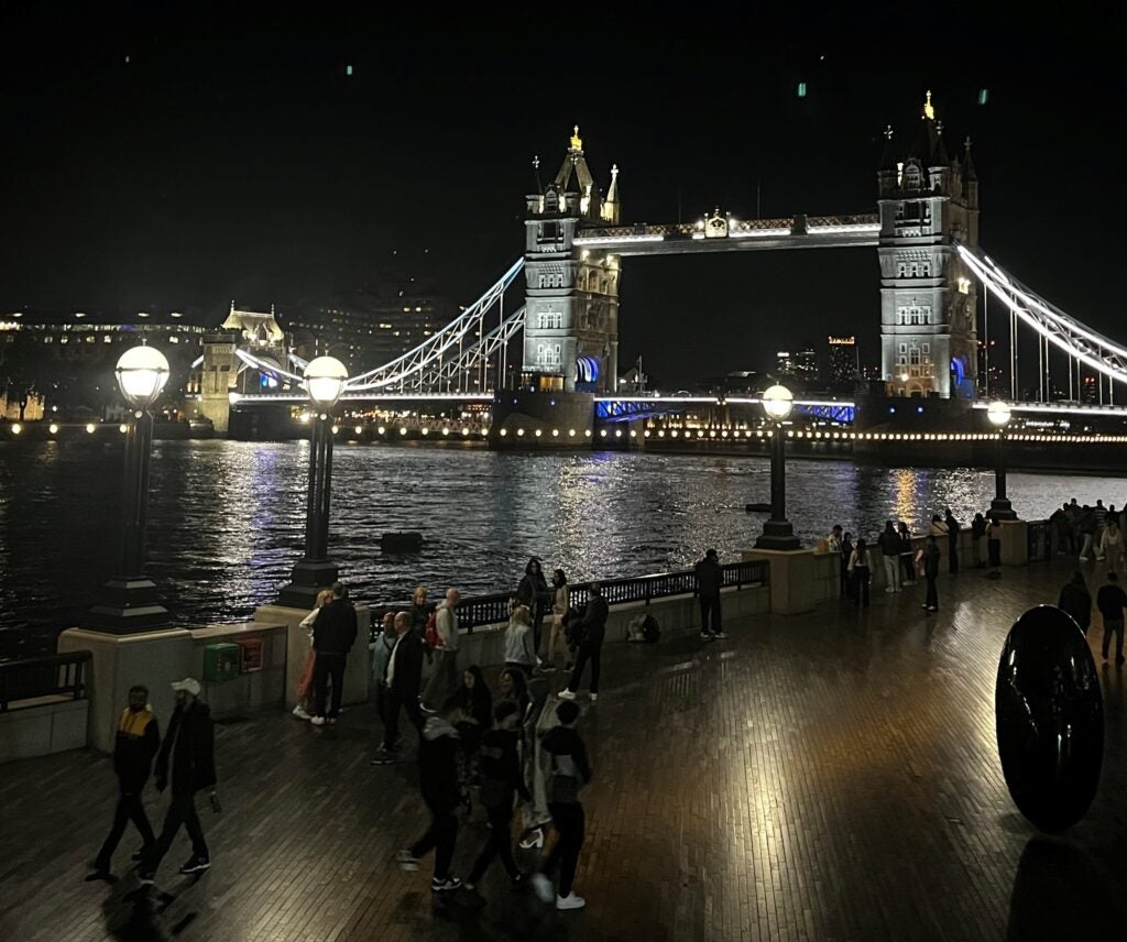 The Tower Bridge at night
