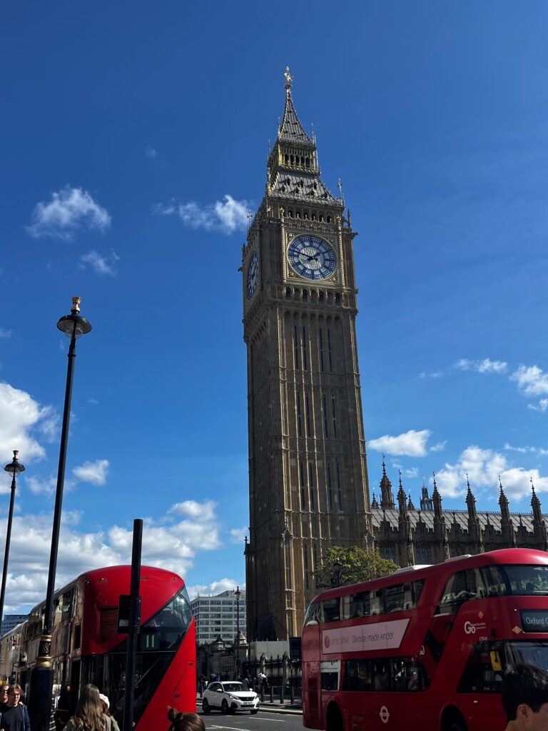 Big Ben on my first day in London