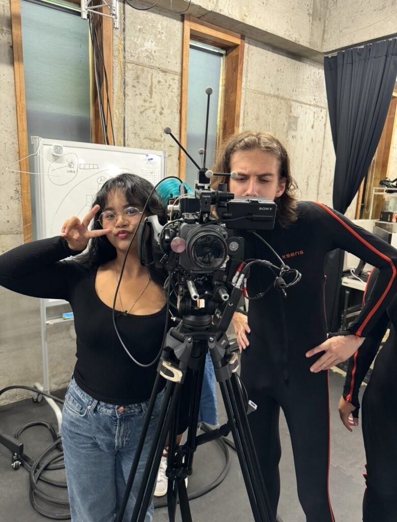 Interacting with technology at the motion-capture studio