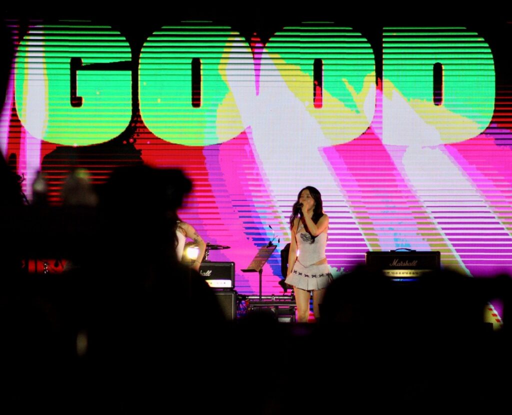 a singer performs at Gangnam Yeongdong Daero K-pop Festival