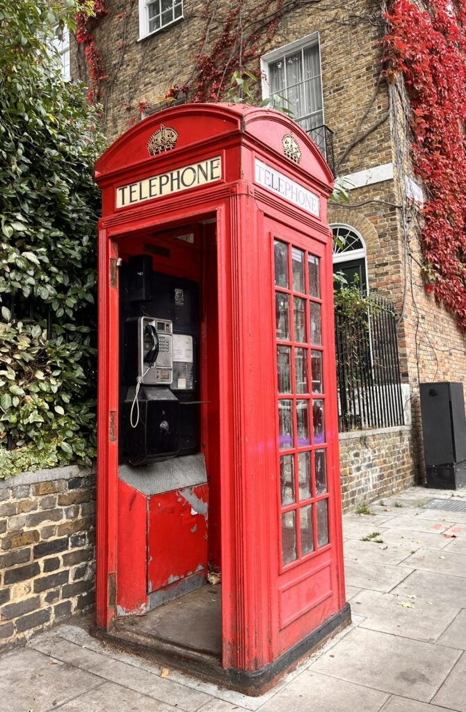 Telephone installation near Spitalfields Market