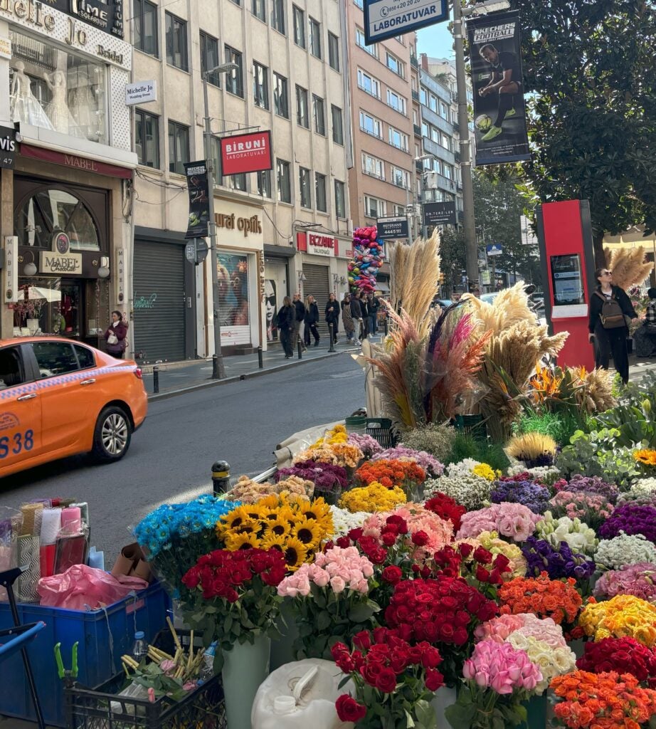 Flowers at a shop in Nişantaşı