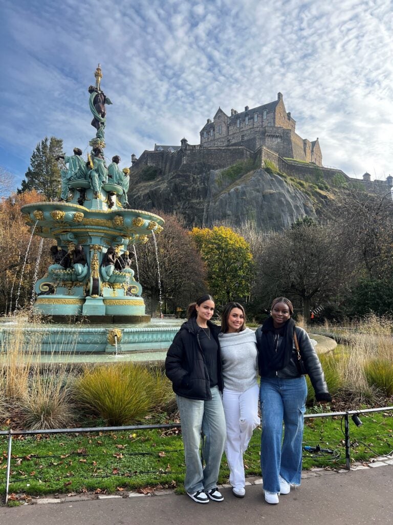 With friends Yobenny and Favor in Edinburgh, Scotland