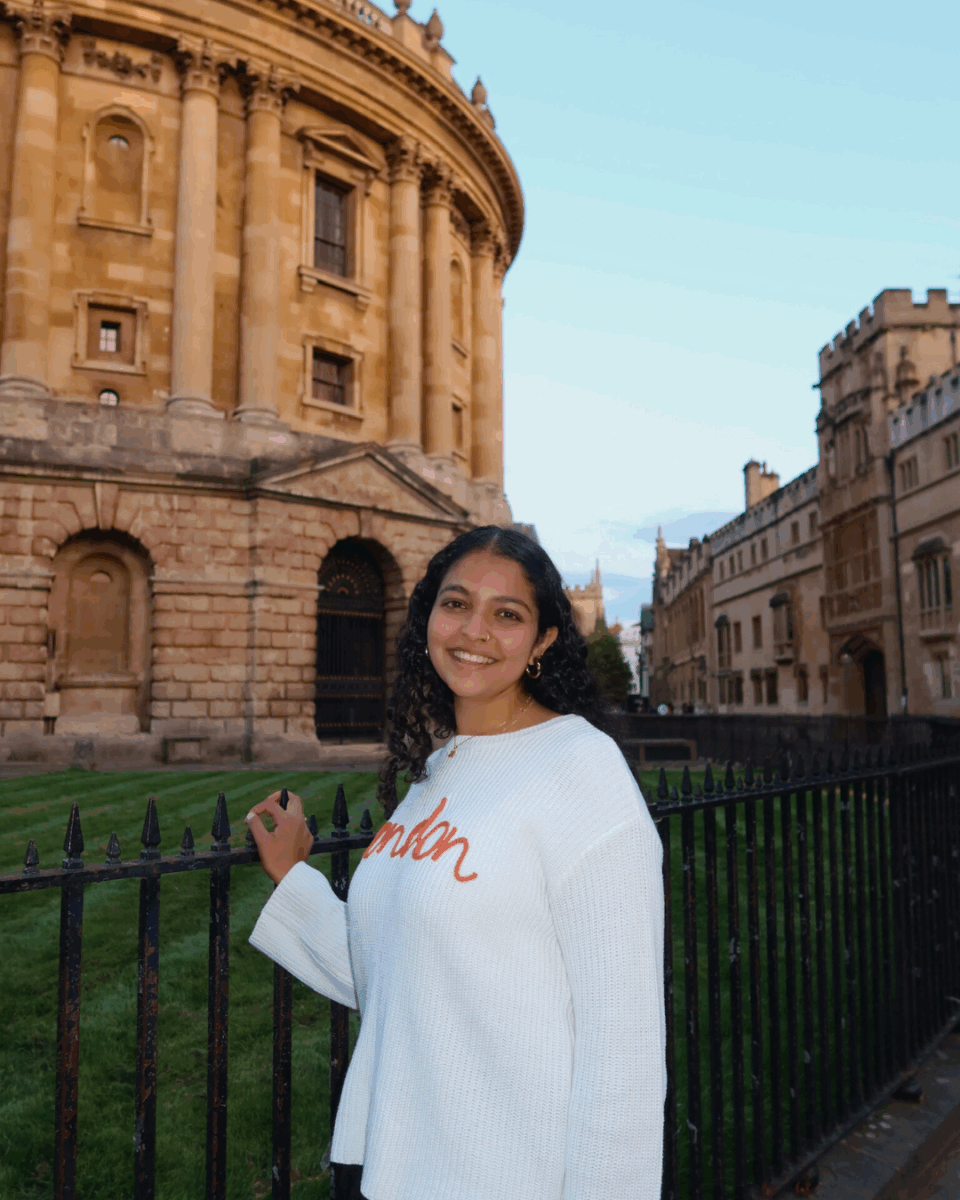 In front of Radcliffe Camera, Oxford’s iconic library