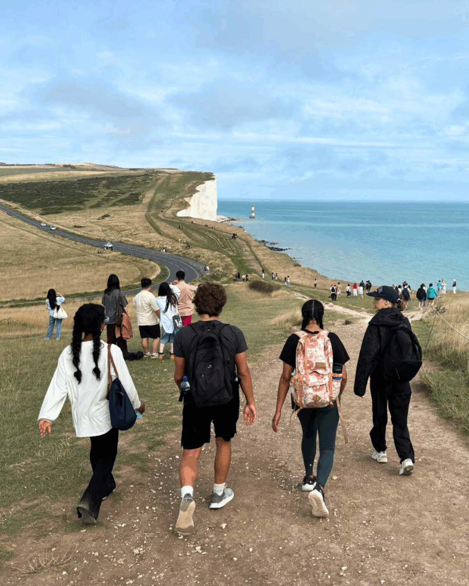 Hiking the Seven Sisters with friends