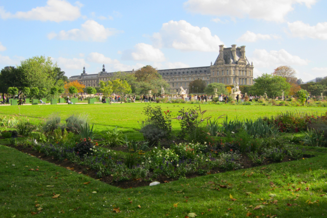 The Louvre as seen from the Jardins de Tuileries