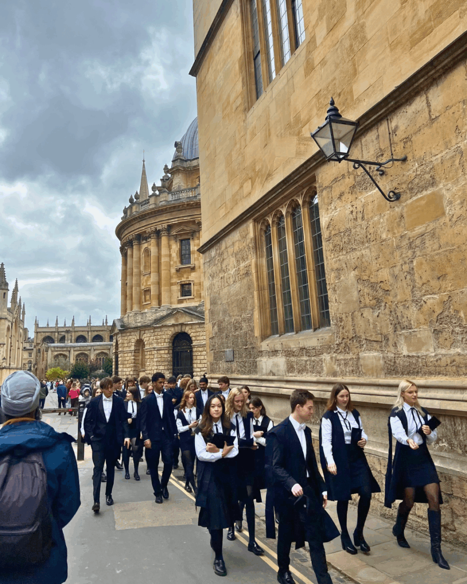 Matriculation Day. Students wearing their Oxford gowns