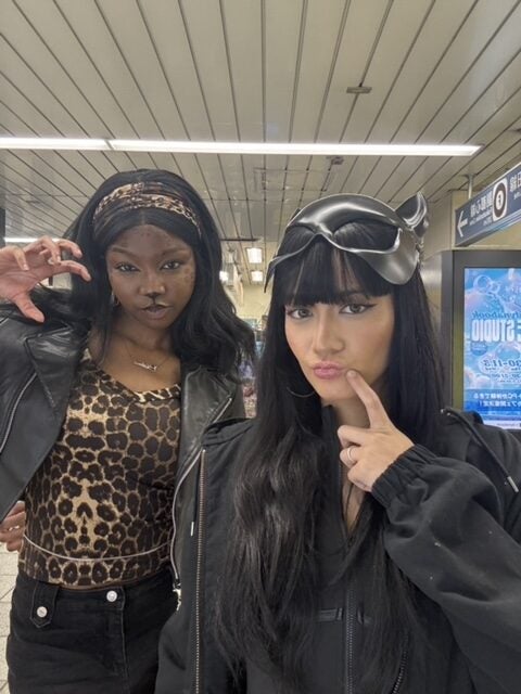 Dressed up in costumes