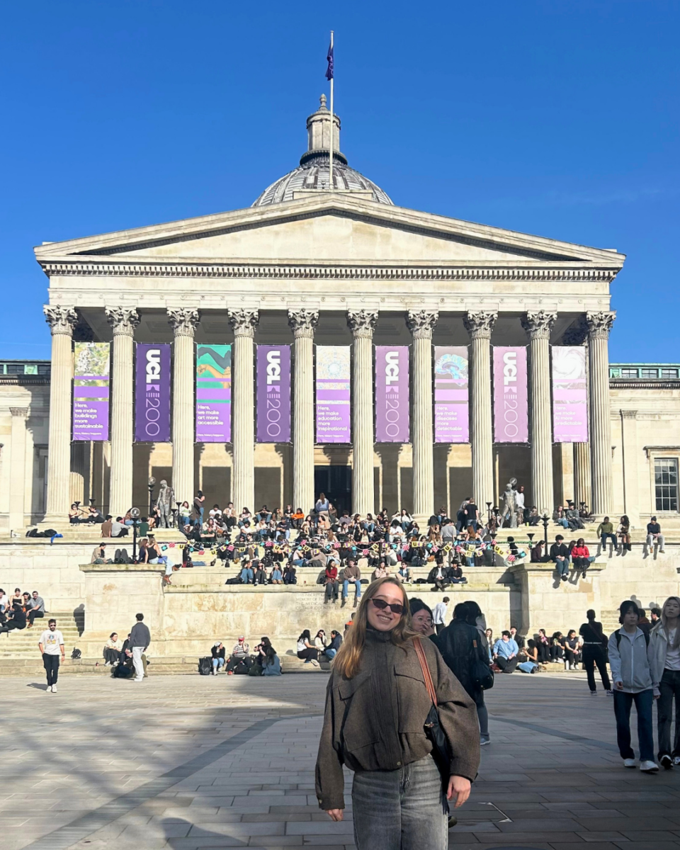 Me at the newly-renovated UCL Quad