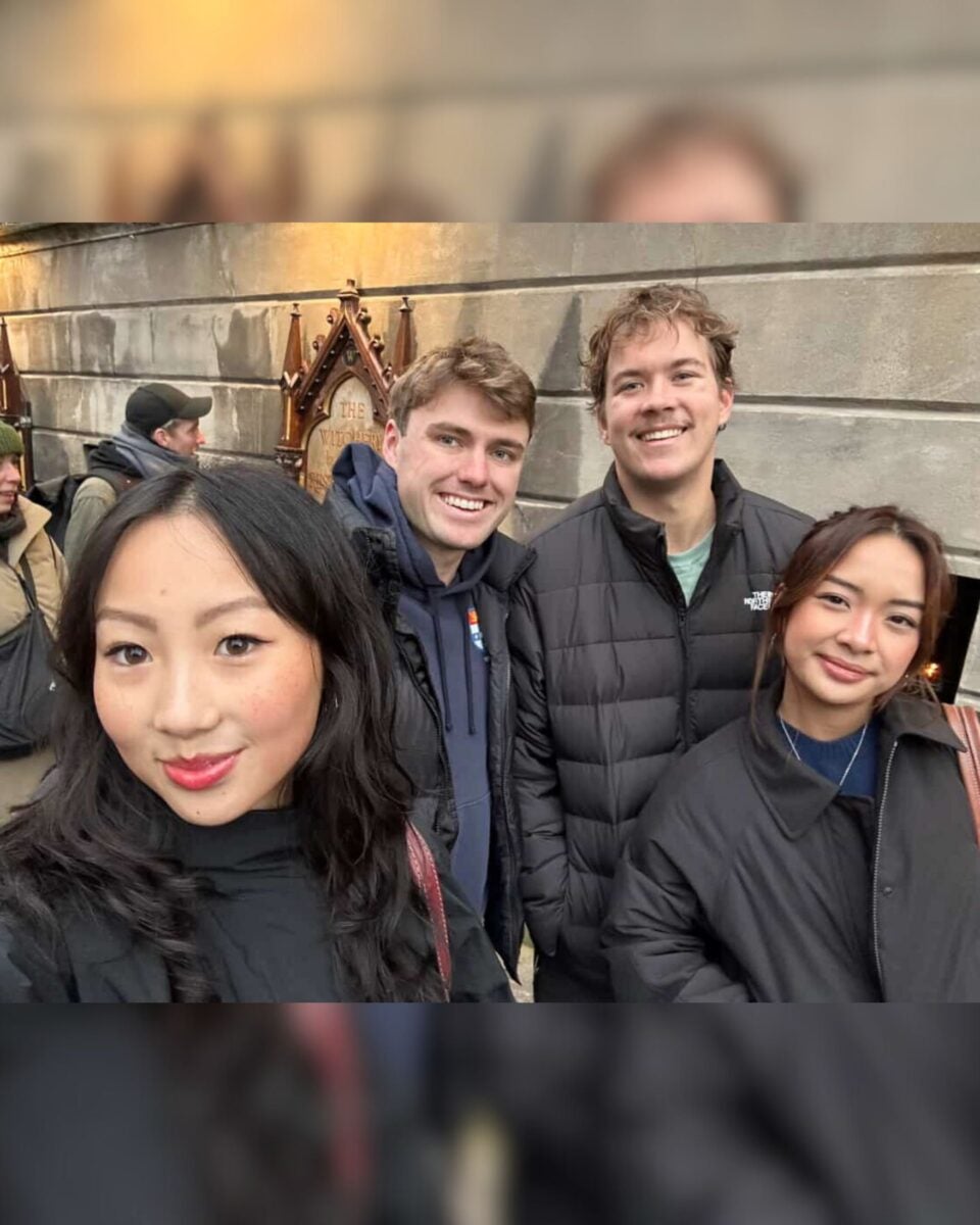 Walking along the Royal Mile with new friends