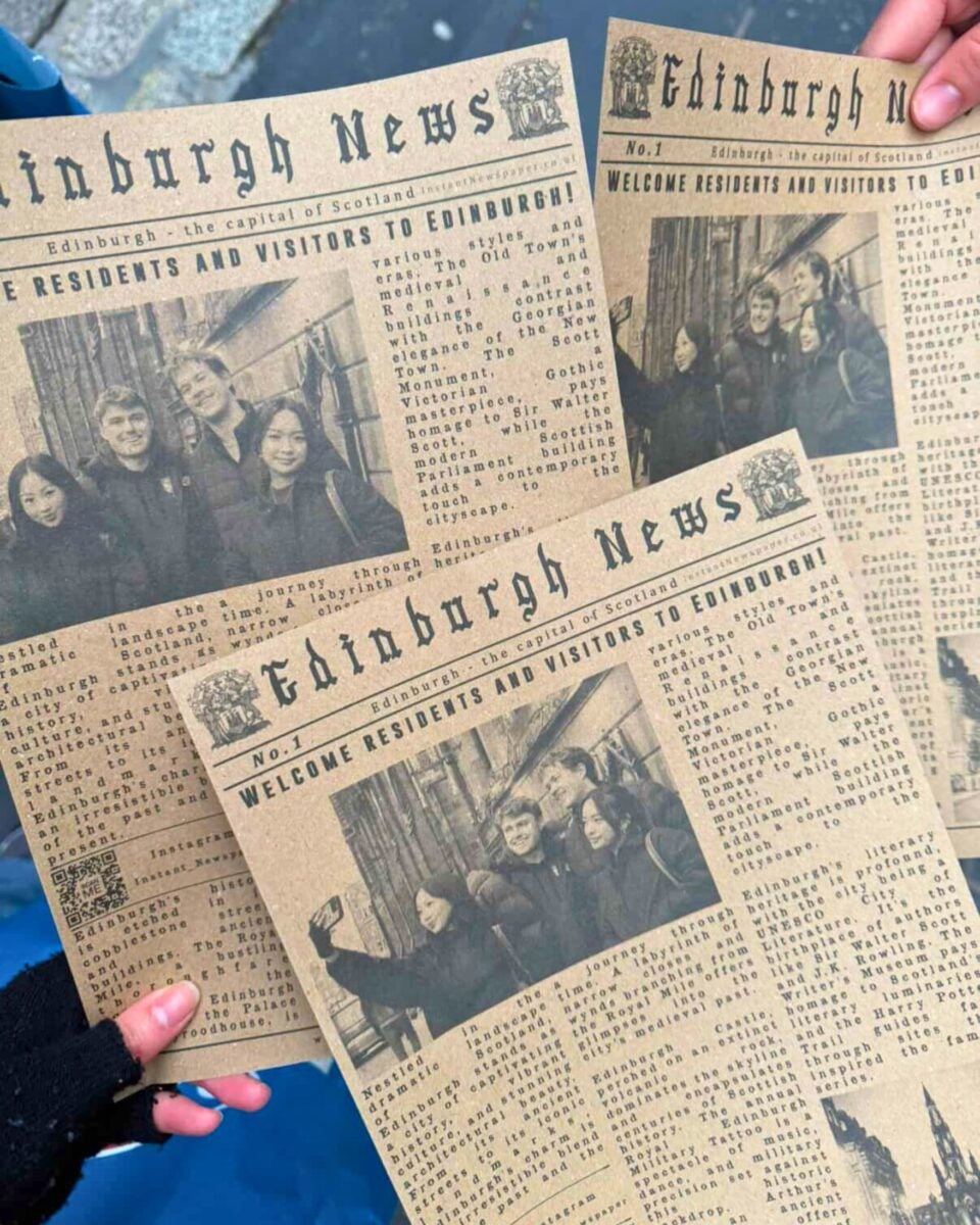 Edinburgh souvenir newspapers