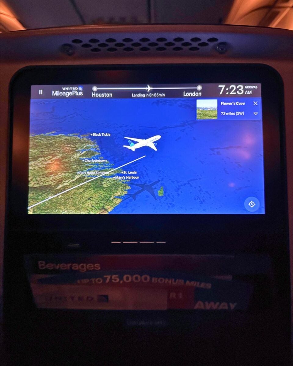 My flight to London from my home town